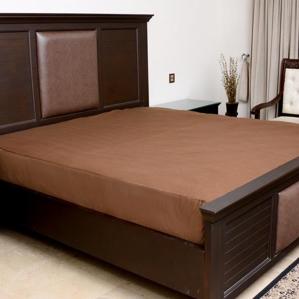 Terry Waterproof Mattress Cover - Brown