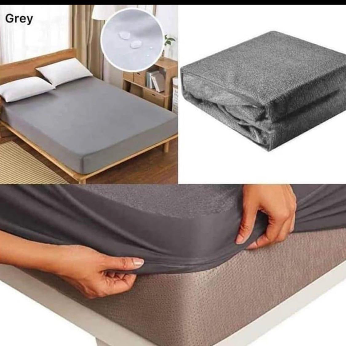 Terry Waterproof Mattress Cover - Grey